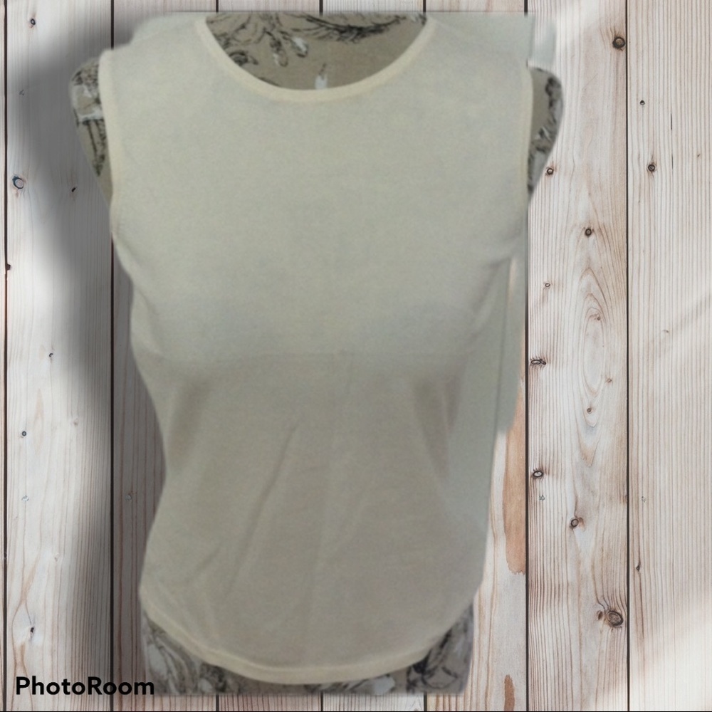 🆕 Ann Taylor Off White Sleeveless Top MP